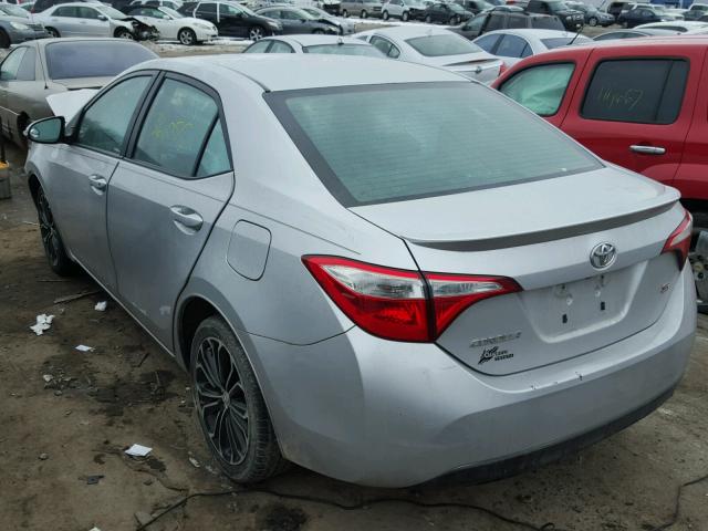 5YFBURHE4EP064539 - 2014 TOYOTA COROLLA L SILVER photo 3