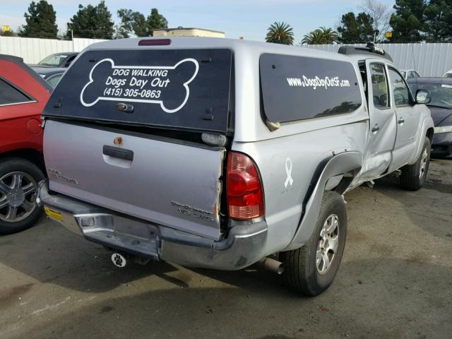 5TEKU72N57Z365945 - 2007 TOYOTA TACOMA DOU SILVER photo 4