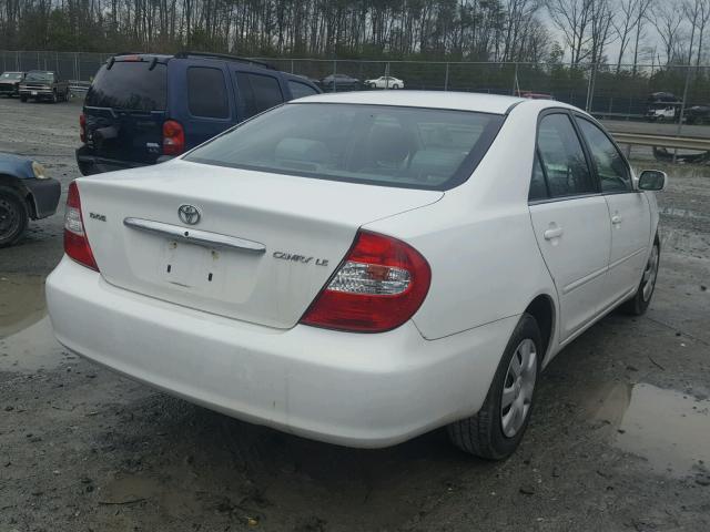 4T1BE32K24U307058 - 2004 TOYOTA CAMRY LE WHITE photo 4