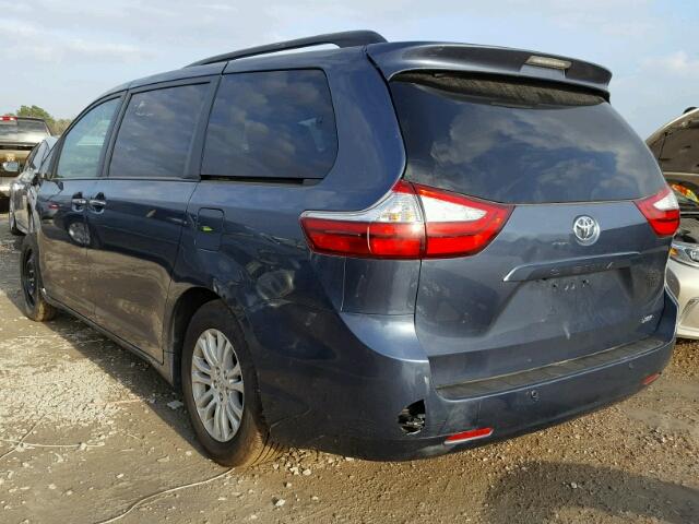 5TDYZ3DC2HS788366 - 2017 TOYOTA SIENNA XLE BLUE photo 3