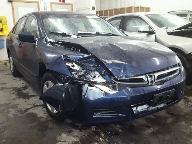 1HGCM56487A047615 - 2007 HONDA ACCORD LX BLUE photo 1