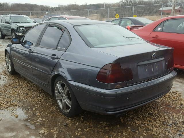 WBAAV33411FU78171 - 2001 BMW 325 I BLUE photo 3