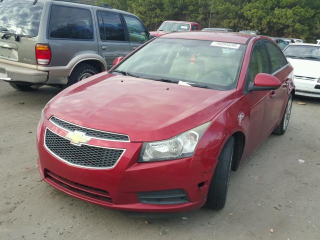 1G1PH5S9XB7262286 - 2011 CHEVROLET CRUZE LTZ BURGUNDY photo 2