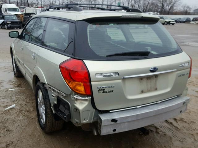 4S4BP62CX57348428 - 2005 SUBARU LEGACY OUT TAN photo 3