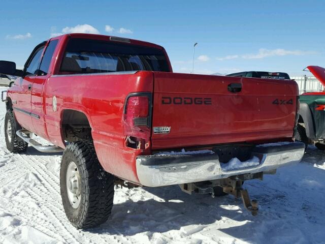 3B7KF23692M215704 - 2002 DODGE RAM 2500 RED photo 3