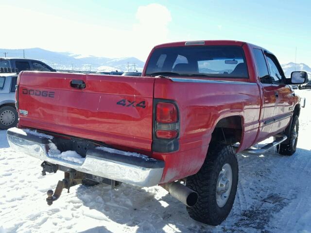 3B7KF23692M215704 - 2002 DODGE RAM 2500 RED photo 4