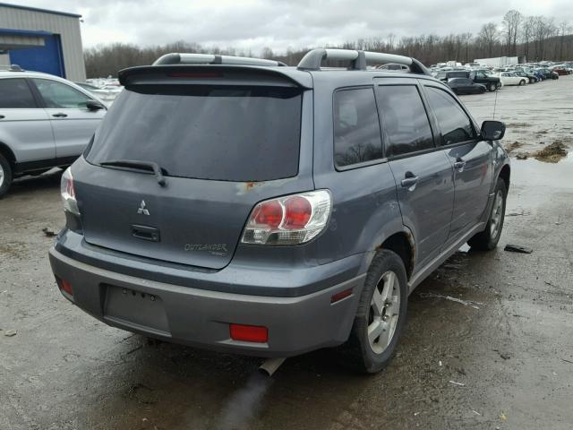 JA4LZ41G73U060418 - 2003 MITSUBISHI OUTLANDER GRAY photo 4