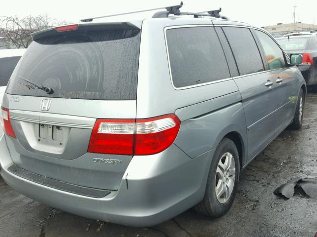 5FNRL38735B025050 - 2005 HONDA ODYSSEY EX BLUE photo 4