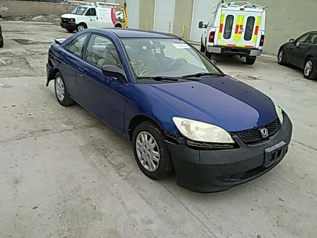 1HGEM22584L074304 - 2004 HONDA CIVIC LX BLUE photo 1