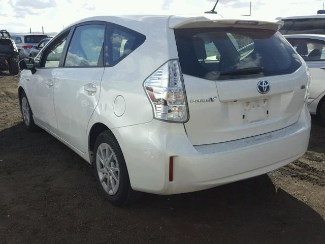 JTDZN3EU6D3190655 - 2013 TOYOTA PRIUS V WHITE photo 3