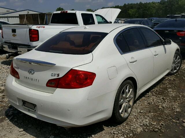 JN1CV6AP6AM405452 - 2010 INFINITI G37 BASE WHITE photo 4