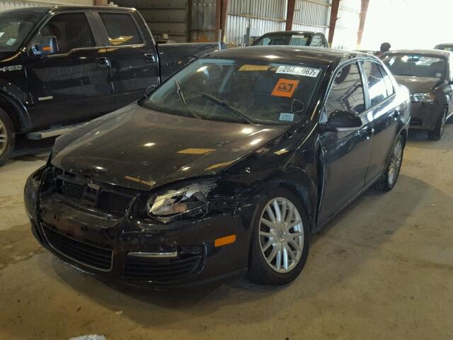 3VWJZ71K48M104466 - 2008 VOLKSWAGEN JETTA S BLACK photo 2