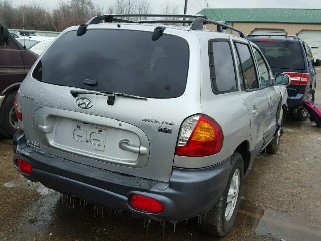 KM8SC13E64U602781 - 2004 HYUNDAI SANTA FE G GRAY photo 4