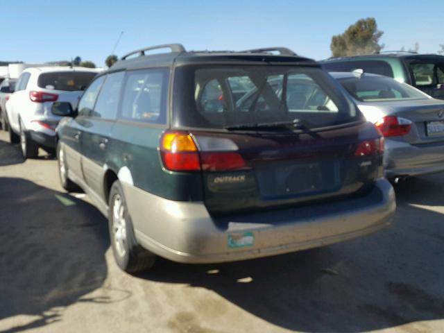 4S3BH6658Y6665695 - 2000 SUBARU LEGACY OUT GREEN photo 3