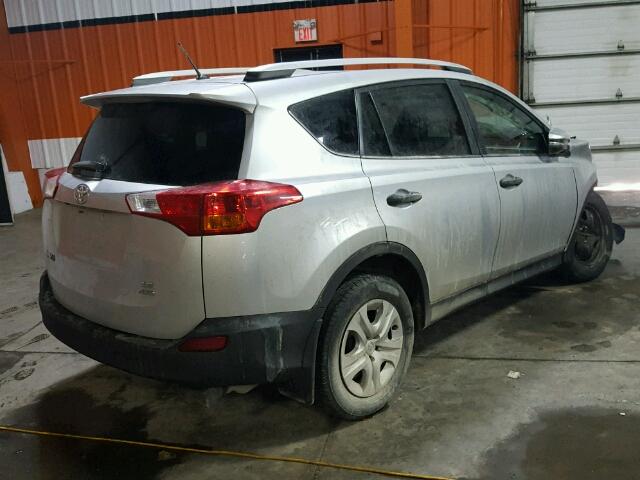 2T3BFREVXDW016109 - 2013 TOYOTA RAV4 LE SILVER photo 4