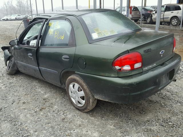 2C1MR5220X6716835 - 1999 CHEVROLET METRO LSI GREEN photo 10