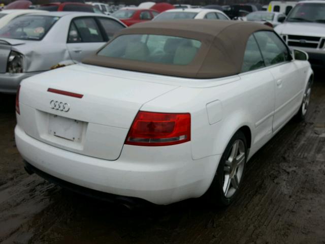 WAUDF48HX7K025582 - 2007 AUDI A4 2.0T CA WHITE photo 4