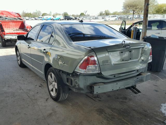 3FAHP07Z88R104174 - 2008 FORD FUSION SE GREEN photo 3