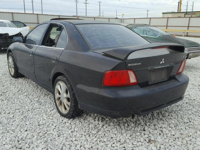 4A3AA46G72E160151 - 2002 MITSUBISHI GALANT ES BLACK photo 3