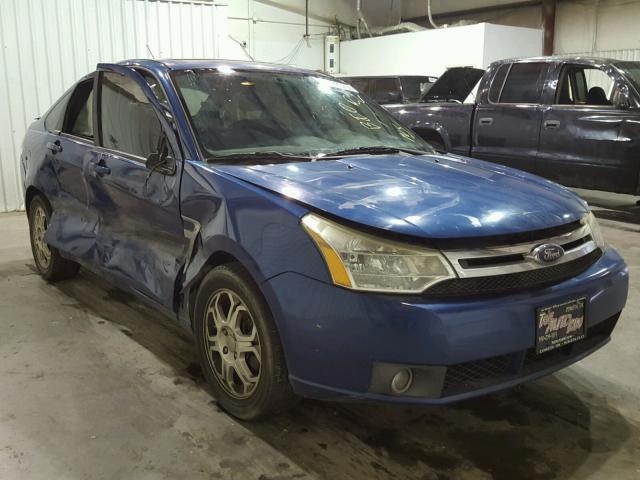 1FAHP35N68W260518 - 2008 FORD FOCUS SE BLUE photo 1