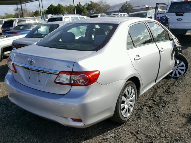 2T1BU4EE2CC827842 - 2012 TOYOTA COROLLA BA SILVER photo 4