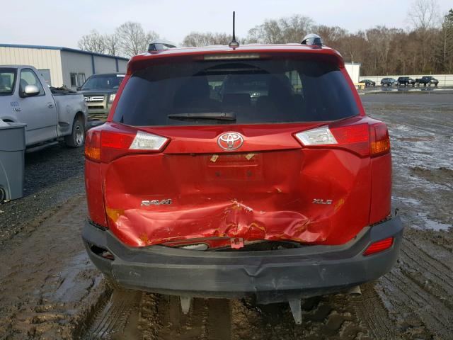 2T3WFREV3FW229410 - 2015 TOYOTA RAV4 XLE RED photo 9