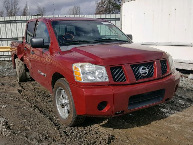 1N6BA07A85N574180 - 2005 NISSAN TITAN XE BURGUNDY photo 1