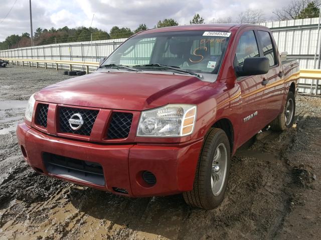 1N6BA07A85N574180 - 2005 NISSAN TITAN XE BURGUNDY photo 2