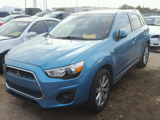 4A4AP3AU0DE003503 - 2013 MITSUBISHI OUTLANDER BLUE photo 2