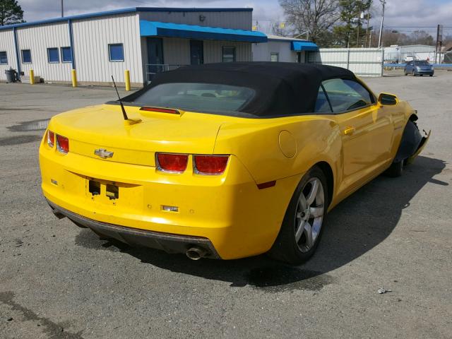 2G1FC3DD8B9192186 - 2011 CHEVROLET CAMARO LT YELLOW photo 4