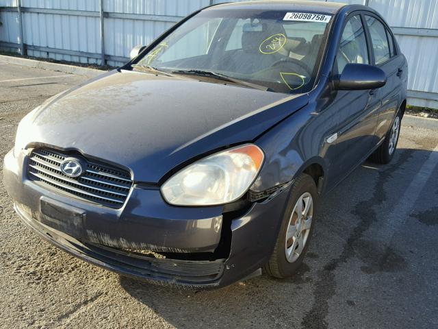 KMHCN46C67U166481 - 2007 HYUNDAI ACCENT GLS CHARCOAL photo 2