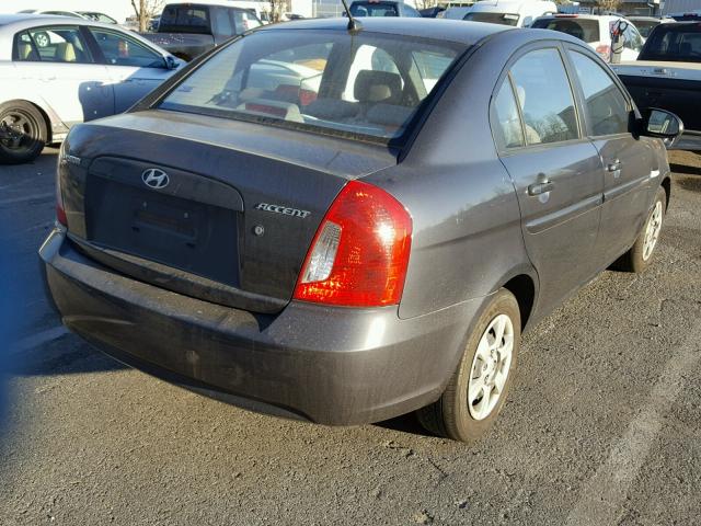 KMHCN46C67U166481 - 2007 HYUNDAI ACCENT GLS CHARCOAL photo 4