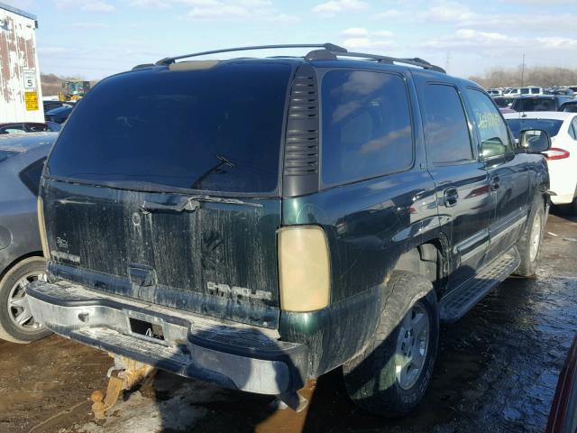 1GNEK13ZX4J212170 - 2004 CHEVROLET TAHOE K150 GREEN photo 4