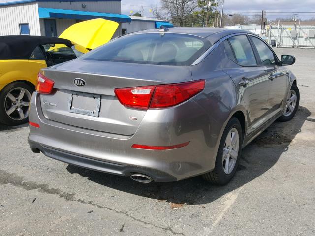 5XXGM4A75FG431723 - 2015 KIA OPTIMA LX GRAY photo 4