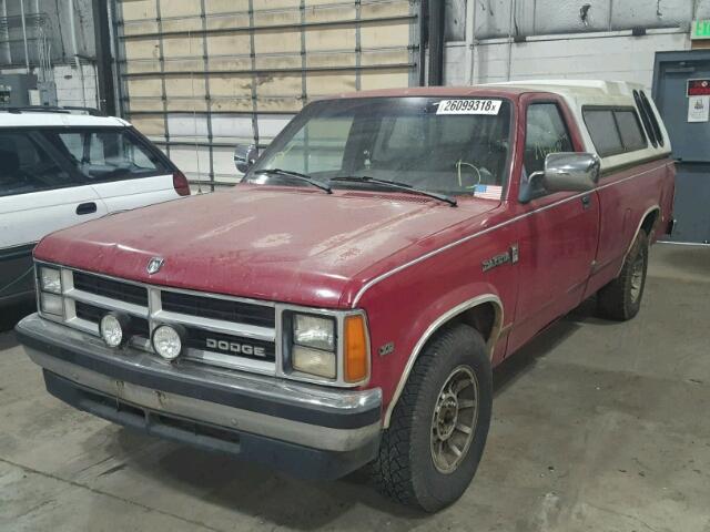 1B7FL26X9KS116581 - 1989 DODGE DAKOTA RED photo 2