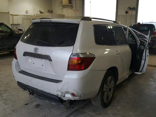 5TDXK3EH7AS005347 - 2010 TOYOTA HIGHLANDER WHITE photo 4