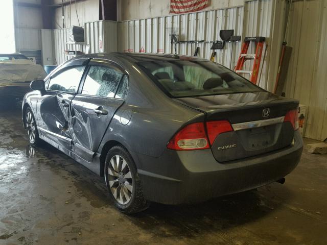 2HGFA16819H311716 - 2009 HONDA CIVIC EX GRAY photo 3