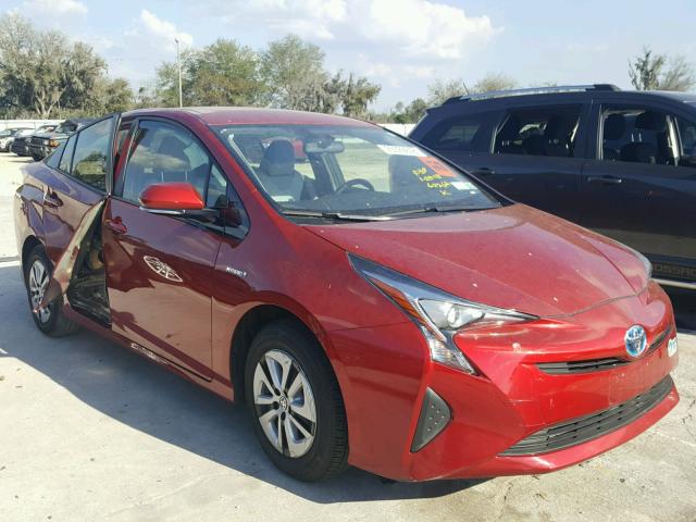 JTDKARFU0G3524603 - 2016 TOYOTA PRIUS RED photo 1