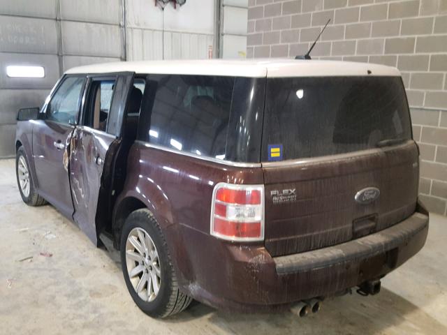 2FMGK5CC5ABA42994 - 2010 FORD FLEX SEL BURGUNDY photo 3