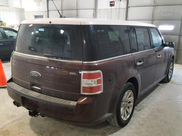 2FMGK5CC5ABA42994 - 2010 FORD FLEX SEL BURGUNDY photo 4