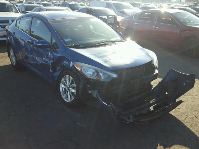 KNAFX4A8XE5052891 - 2014 KIA FORTE EX BLUE photo 1