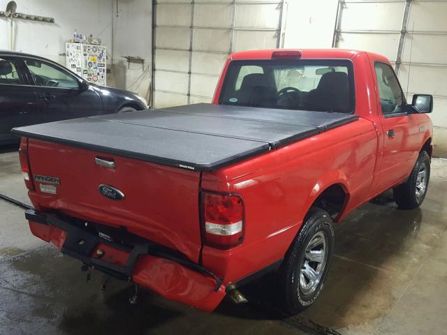 1FTYR10D28PA75254 - 2008 FORD RANGER RED photo 4