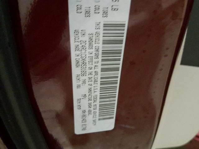 2C4RC1CGXHR531656 - 2017 CHRYSLER PACIFICA L ბურგუნდია ფოტო 10