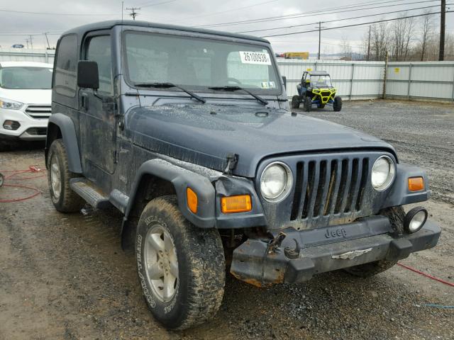 1J4FA49S42P705326 - 2002 JEEP WRANGLER / BLUE photo 1