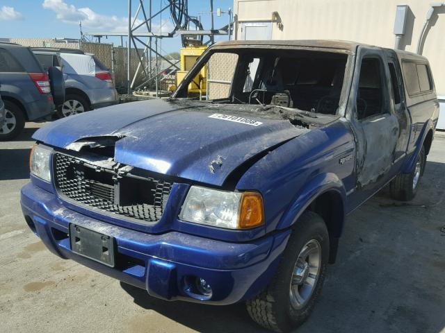 1FTYR44VX2PB75792 - 2002 FORD RANGER SUP Mėlyna nuotrauka 2