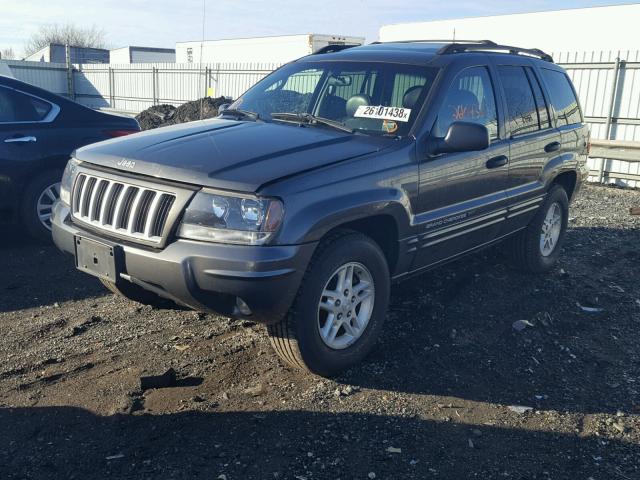 1J4GW48S24C238327 - 2004 JEEP GRAND CHER GRAY photo 2