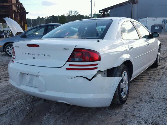 1B3EL36X62N259716 - 2002 DODGE STRATUS SE WHITE photo 4