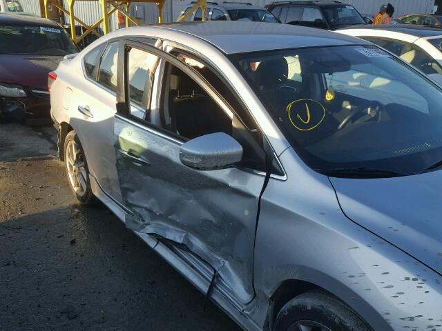 3N1AB7AP7FY282660 - 2015 NISSAN SENTRA S SILVER photo 9