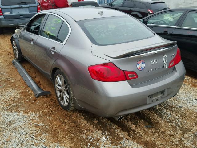 JNKBV61E37M707862 - 2007 INFINITI G35 GRAY photo 3