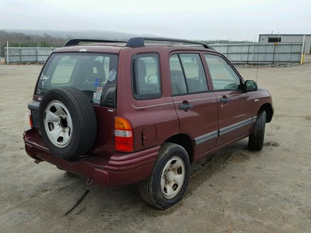 2S3TD52V236105157 - 2003 SUZUKI VITARA JLX RED photo 4